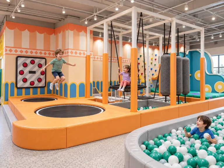 2,000 m² indoor playground design for a family sports and entertainment center near Moscow