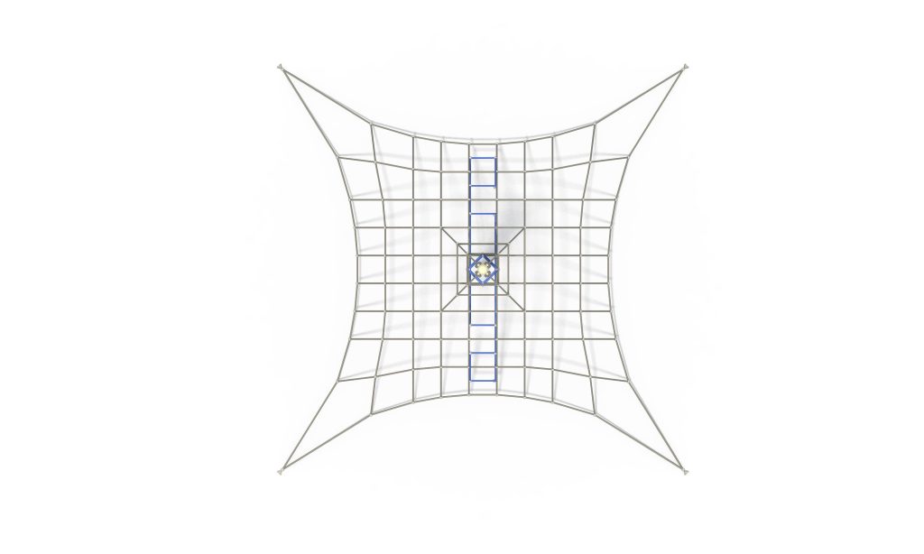 Safe playground equipment providing spatial awareness and physical challenges for park playground areas.
