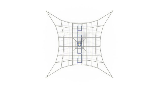 Safe playground equipment providing spatial awareness and physical challenges for park playground areas.