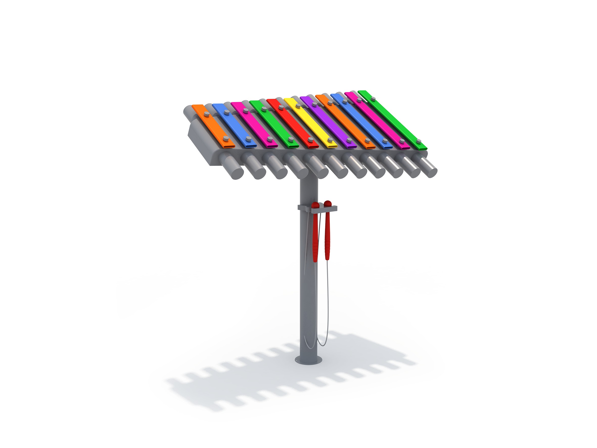 Single-Post Outdoor Xylophone | Outdoor Musical Instruments - Image 1