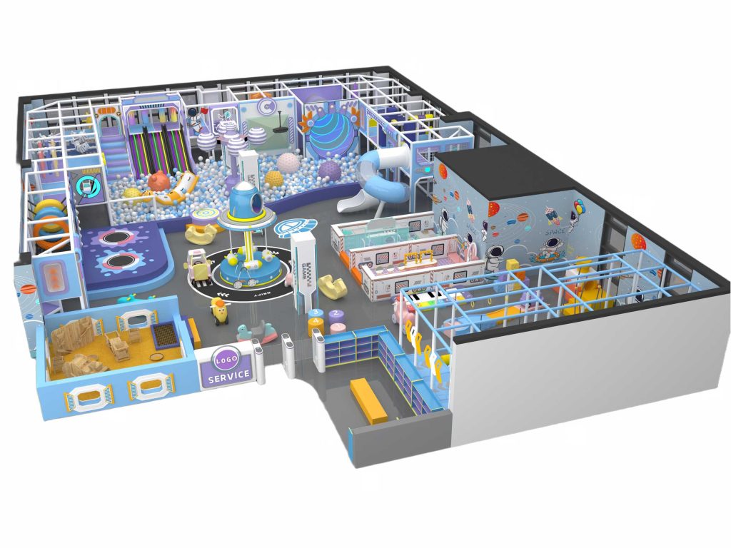 Space Themed Custom Indoor Playground | FEC Children's Indoor Play System