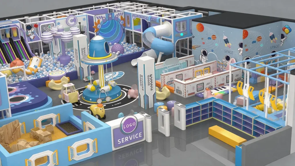 2,000 m² indoor playground design for a family sports and entertainment center near Moscow